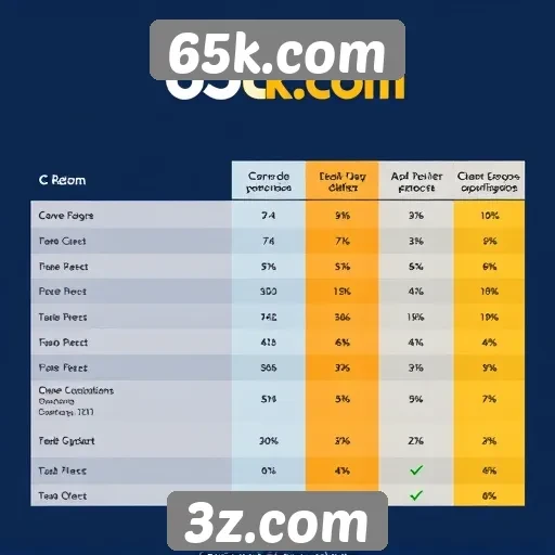 Comparação entre 65k.com e concorrentes do setor