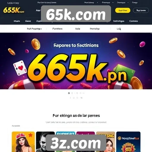 Funcionalidades interativas do site 65k.com